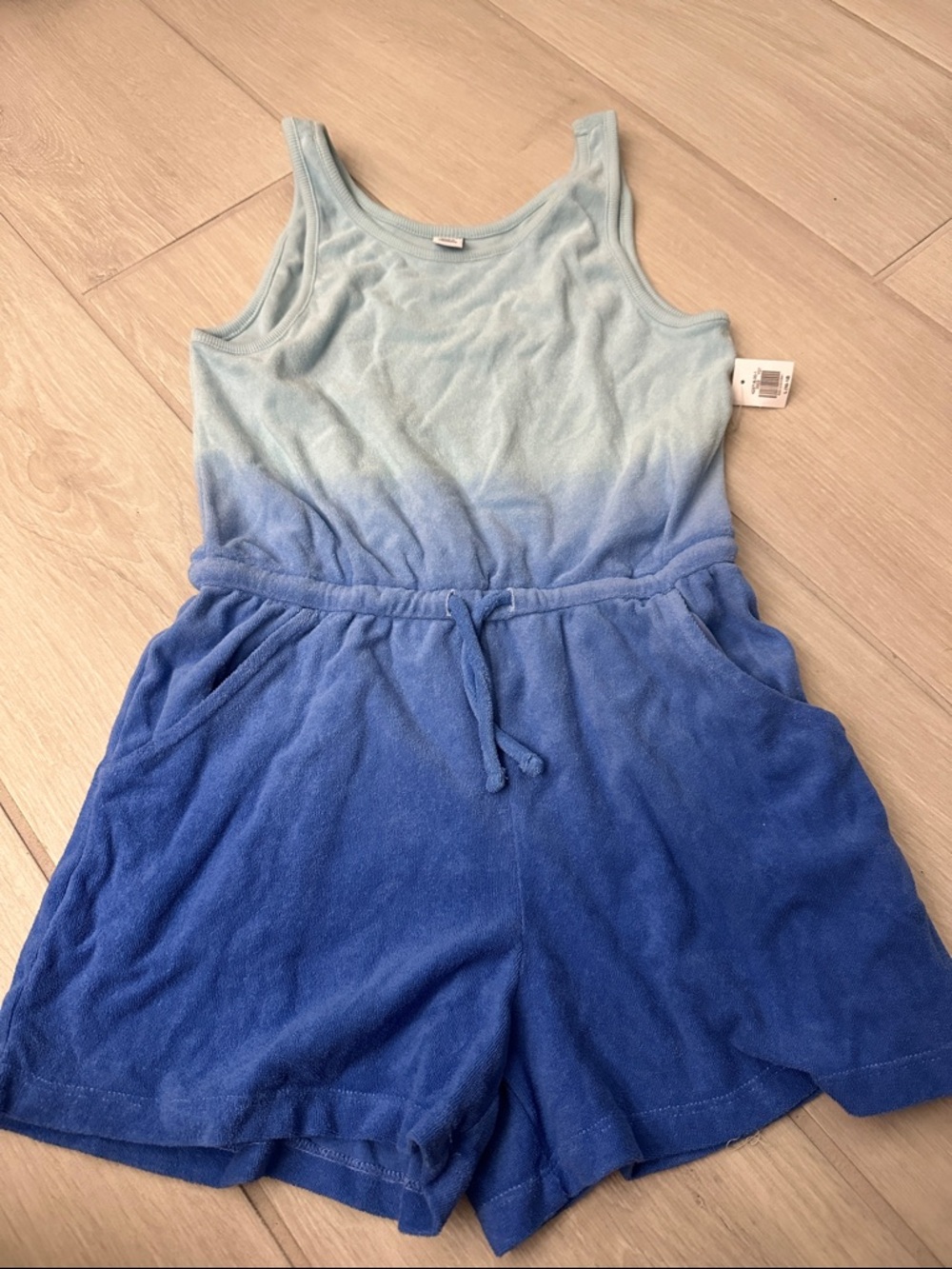 Old Navy Blue Ombré Terry Romper. NWT, Size L (10-12) - Picture 1 of 2